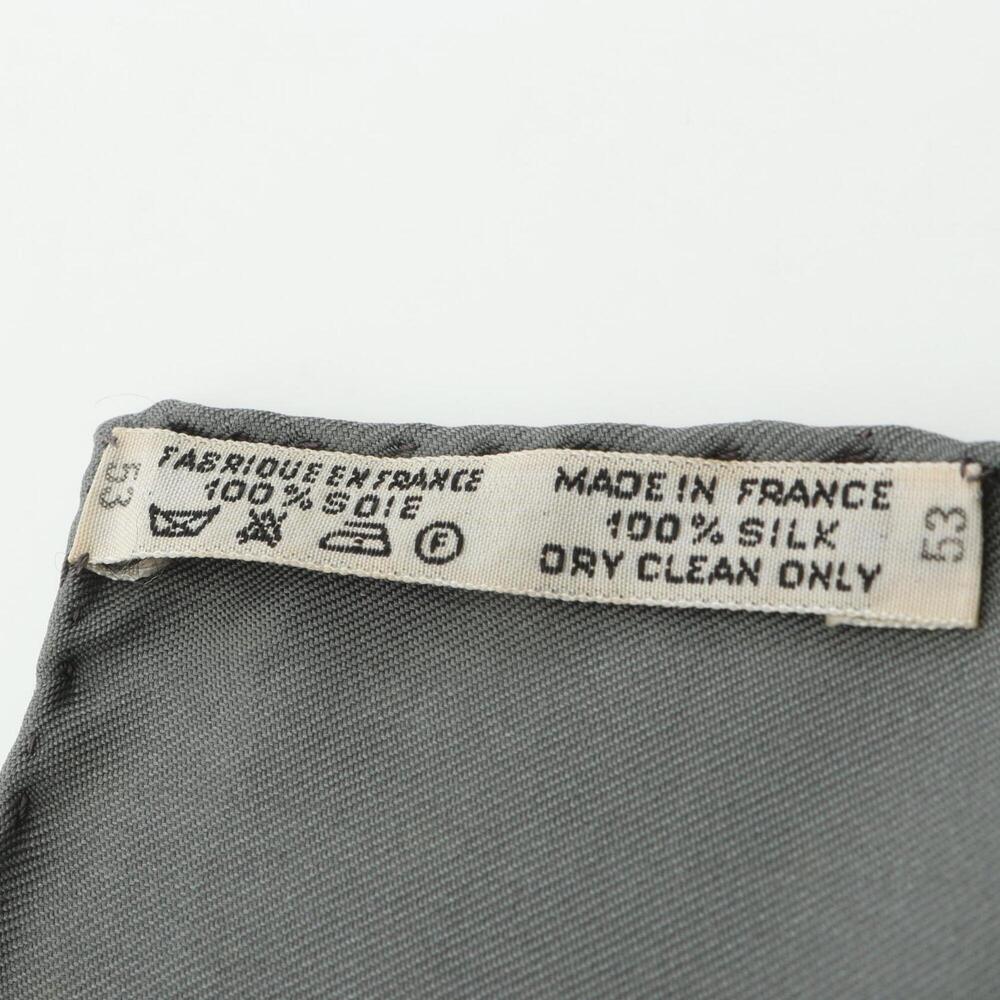 HERMES Blue Silk Scarf - Picture 3 of 7